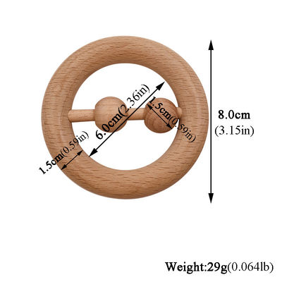 木の博士Set医学の5.5cmのシリコーン木Teetherの