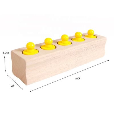 3cm感覚的なシリンダー ソケットのMontessoriのKnobbedシリンダ ブロックの幼稚園