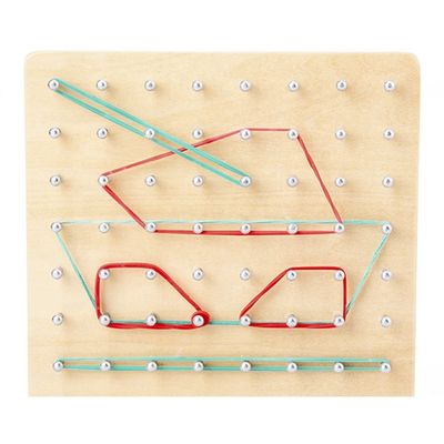 タイの釘16.5cmの木の学習のおもちゃのMontessoriの教育用具