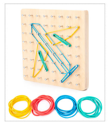 タイの釘16.5cmの木の学習のおもちゃのMontessoriの教育用具