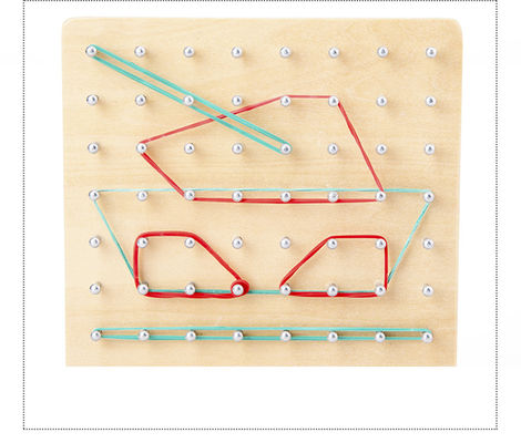 タイの釘16.5cmの木の学習のおもちゃのMontessoriの教育用具