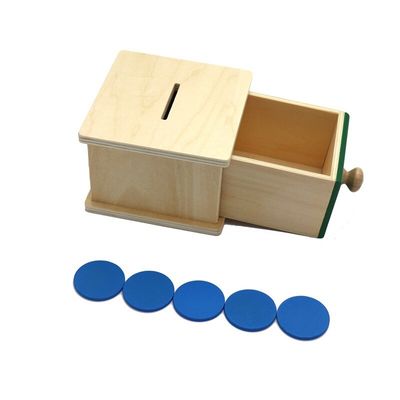 12cm感覚的な木のMontessoriの赤ん坊はMontessoriの引出しの箱によって着色されるブナの森をもてあそぶ