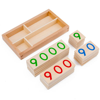 Montessori 6.5cmの木の一致の困惑数カード