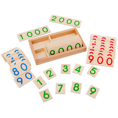 Montessori 6.5cmの木の一致の困惑数カード