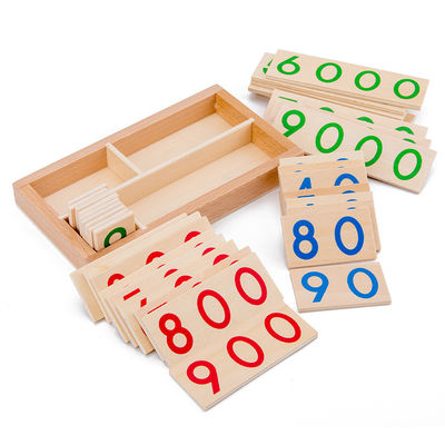 Montessori 6.5cmの木の一致の困惑数カード