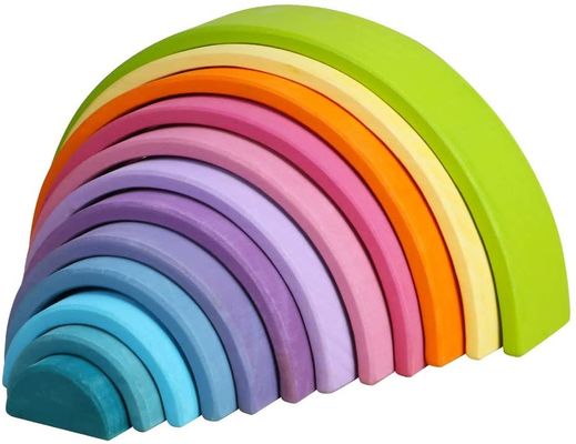 3D 2.75inの積み重ねの虹の木の虹のスタッカー12部分