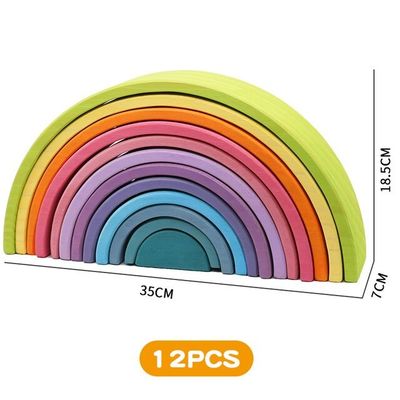3D 2.75inの積み重ねの虹の木の虹のスタッカー12部分