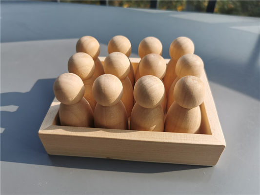 種類のPegdollの木の虹のスタッカーの木の記憶棒のゲーム