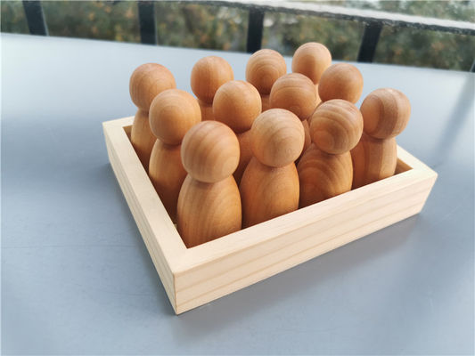 種類のPegdollの木の虹のスタッカーの木の記憶棒のゲーム