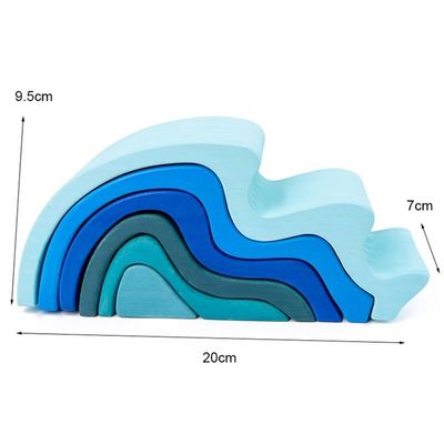 珊瑚の地球の木のブロックのおもちゃの木製の石はバランスをとるブロック自然な木おもちゃを置いた