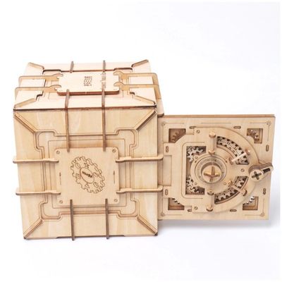 INSの北欧の木のブロックの困惑は3d機械木の困惑箱をもてあそぶ