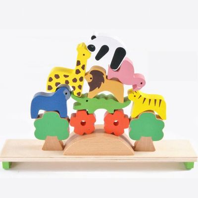 16CMのかわいい教育木のブロックのおもちゃの木のブロック セット