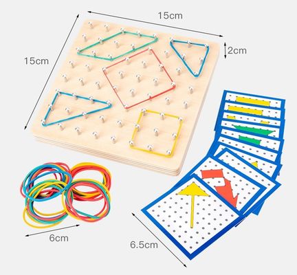 子供15cmのタイの釘の木の数学のおもちゃの数学の木のブロックのMontessoriの写実的な板