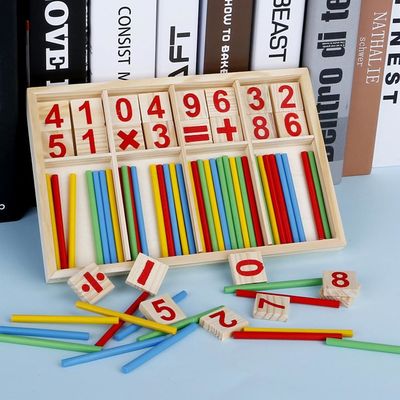 数デジタル23cm有毒なブロックを非数えている木の数学のおもちゃMontessori