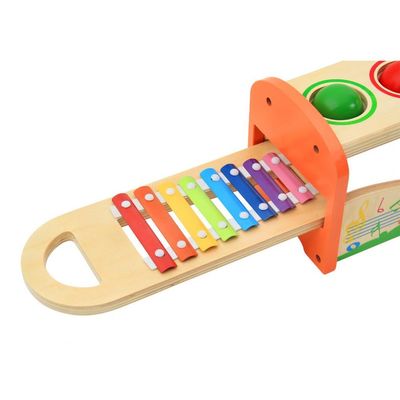 8つのノート15cmの木の音楽的なおもちゃの木の木琴の赤ん坊