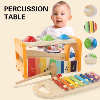 8つのノートのピアノ子供の木の木琴の器械の教育おもちゃ