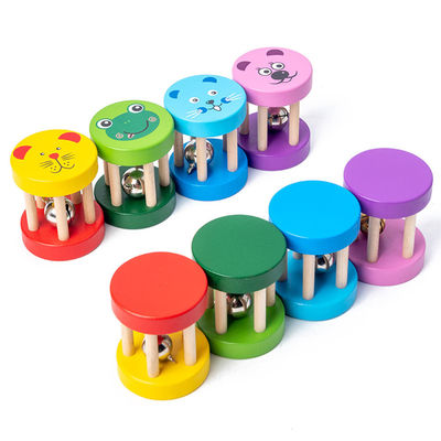 Montessoriのラッセル音1.9inの木の音楽的なおもちゃの赤ん坊の木の器械セット