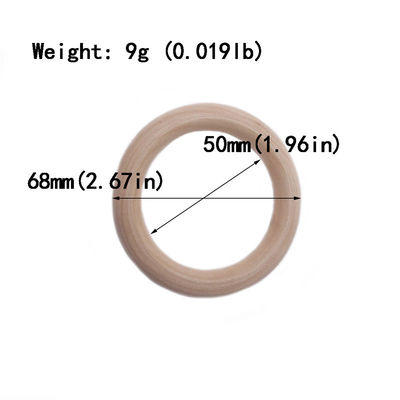 ブレスレットDIY 55mmの木の歯が生えるおもちゃのブナの森の歯生期のリング