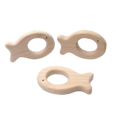 ブナのハンドメイドの55mm木の歯が生えるおもちゃ自然な木Teethersのネックレス