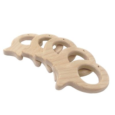 ブナのハンドメイドの55mm木の歯が生えるおもちゃ自然な木Teethersのネックレス
