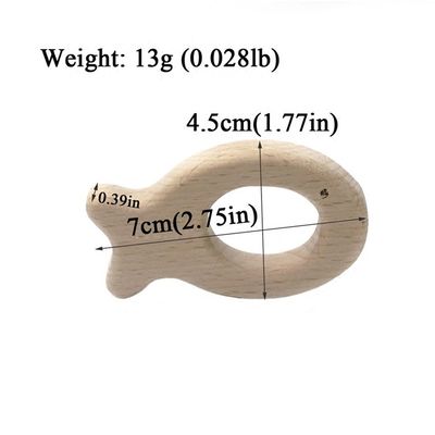 ブナのハンドメイドの55mm木の歯が生えるおもちゃ自然な木Teethersのネックレス
