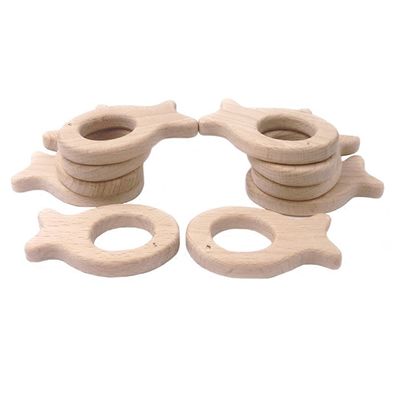 ブナのハンドメイドの55mm木の歯が生えるおもちゃ自然な木Teethersのネックレス