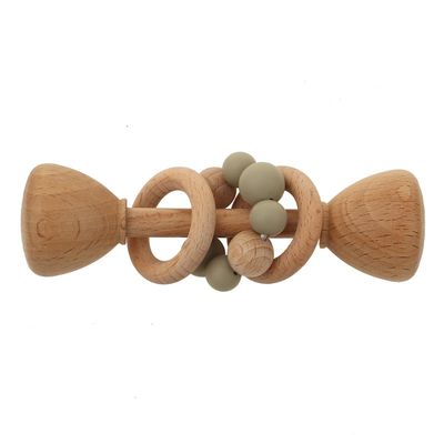 ウサギ5.12inのブナの森のTeetherの自然な木のバニーTeether