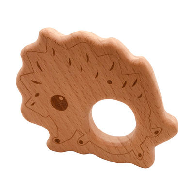 ネックレスの吊り下げ式の木の歯が生えるおもちゃISO9001木動物のTeether