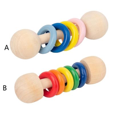 体育館の齧歯動物10.7cmの木のラッセル音 リングMontessori木のTeethersの金庫
