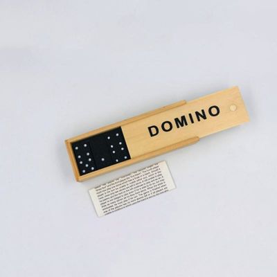 旅行ゲーム28Pcsの木のドミノのブロックは早い教育に乗る