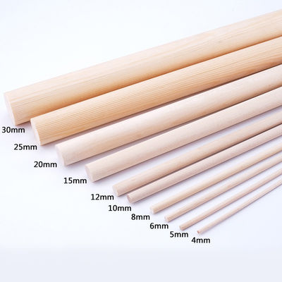 木の棒のあたりの磨かれた4mmの未完成の木製の技術長く