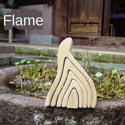 Insの波状の木のブロックの困惑は木の虹のブロック珊瑚のGrimmをもてあそぶ
