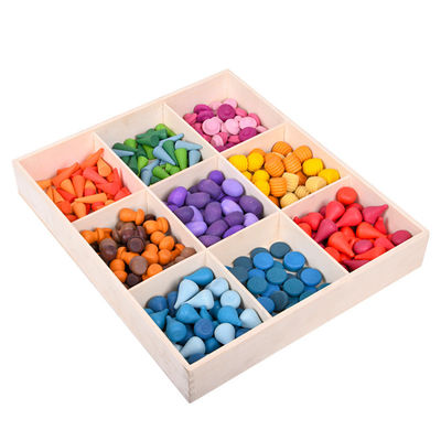 幼児のためのMontessori 2.5cmの自然な木のブロック