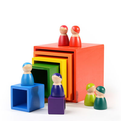 幼児のためのMontessori 2.5cmの自然な木のブロック