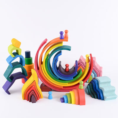 幼児のためのMontessori 2.5cmの自然な木のブロック
