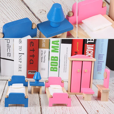 古典的な26CM木の人形の家の家具のDiyのミニチュアおもちゃの家の付属品
