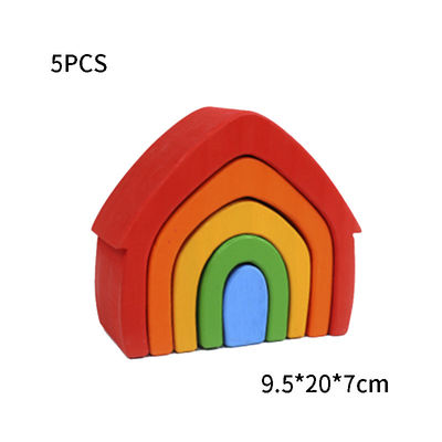 DIYは11.5cmのブロックが積み重ねられたバランスを置いた木のブロックのおもちゃMontessoriを組み立てた