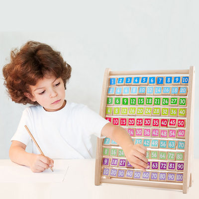 木のブロックを数える無毒なテーブルの乗法のMontessoriの算術おもちゃ