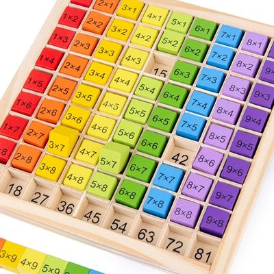 Montessori 0.59in 99の数おもちゃを数える木の数学のおもちゃのテーブルのそろばん