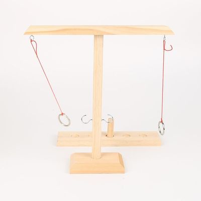 ホック28cm Paintable木製の技術を投げる木リング トスのゲーム