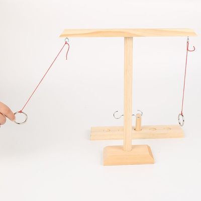ホック28cm Paintable木製の技術を投げる木リング トスのゲーム