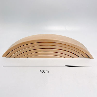 虹35.5cmは木のブロックの大きい赤ん坊を着色した