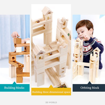 OEMの子供の教育木の大理石トラックISO9001をブロック