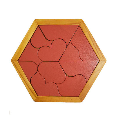 子供のMontessoriの六角形の木のジグソー パズル