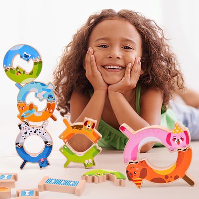 ODMの教育月犬の子供のための動物のバランスのゲーム