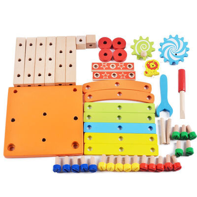 Montessoriの基づく水の木の子供の椅子のおもちゃ塗られる
