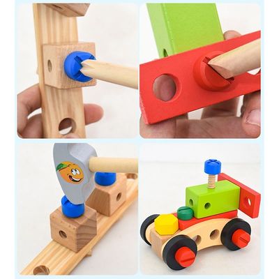 ODMの多機能の子供のシミュレーションの木の道具箱のおもちゃ