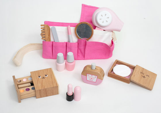 ISO9001子供の携帯用Montessoriの木の化粧品のおもちゃセット