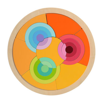 幼児期開発の木の虹の困惑のブロック