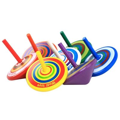 子供の虹の圧力除去のための木のジャイロコンパスのおもちゃの車輪